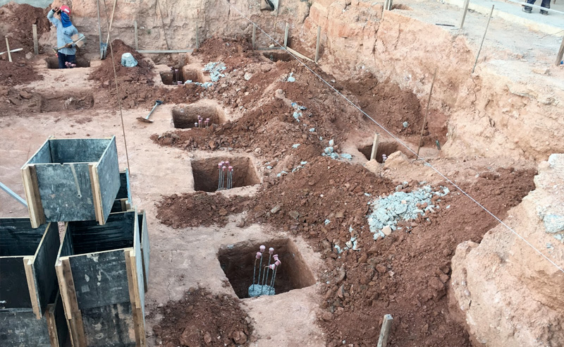 Infraestrutura de fundação para galpão industrial - Tecsolo Engenharia