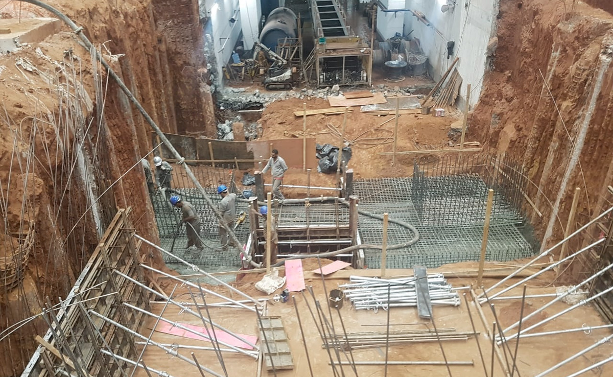 Execução de blocos de coroamento em concreto armado - Tecsolo